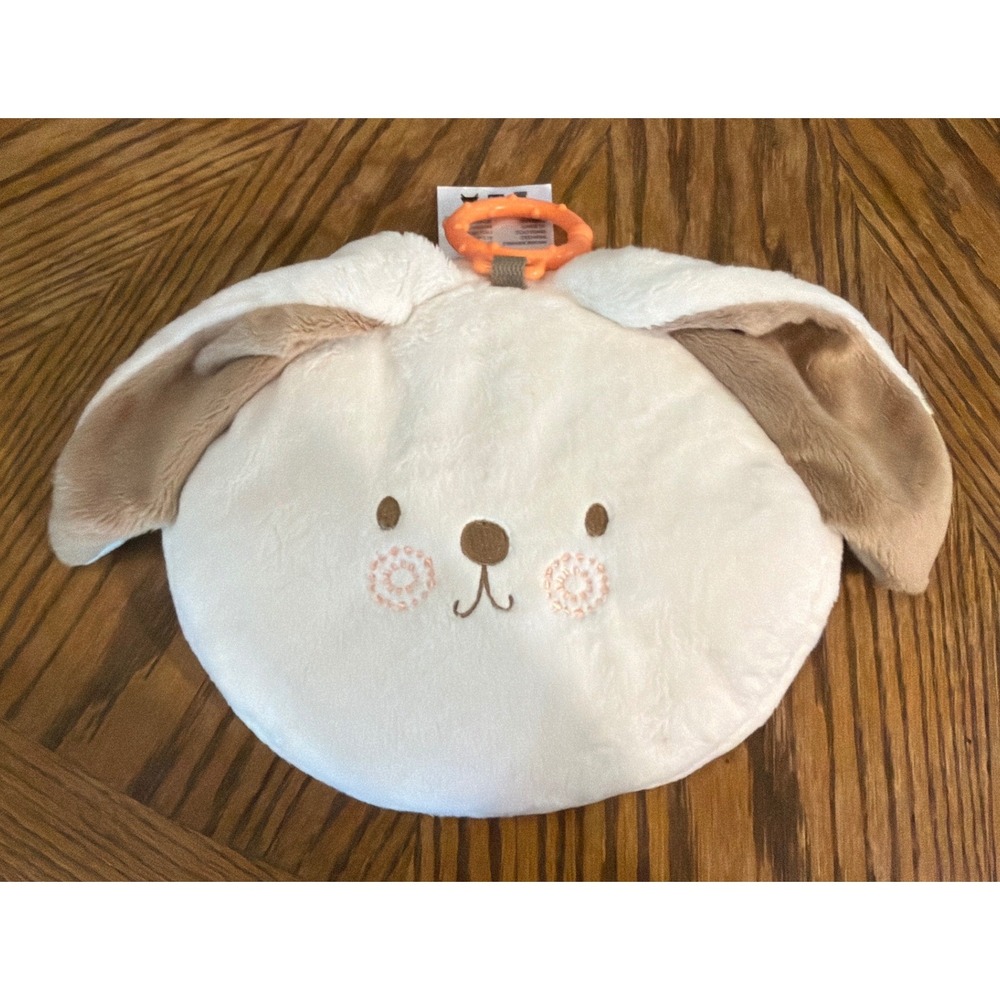 Fisher-Price Bunny Tummy Time Plush Pillow White Brown Rabbit X2916 DKR48 2011